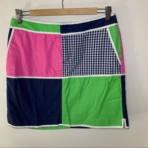 Vintage Lilly Pulitzer Plaid Patchwork Mini Skirt 4